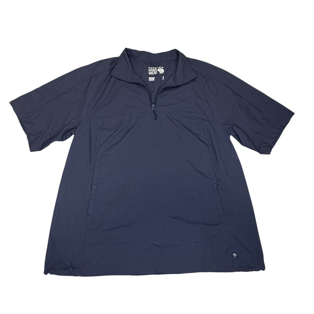Mountain Hardwear Womens Qtr Zip Short Sleeve Windbreaker Small Hiking Gorpcore